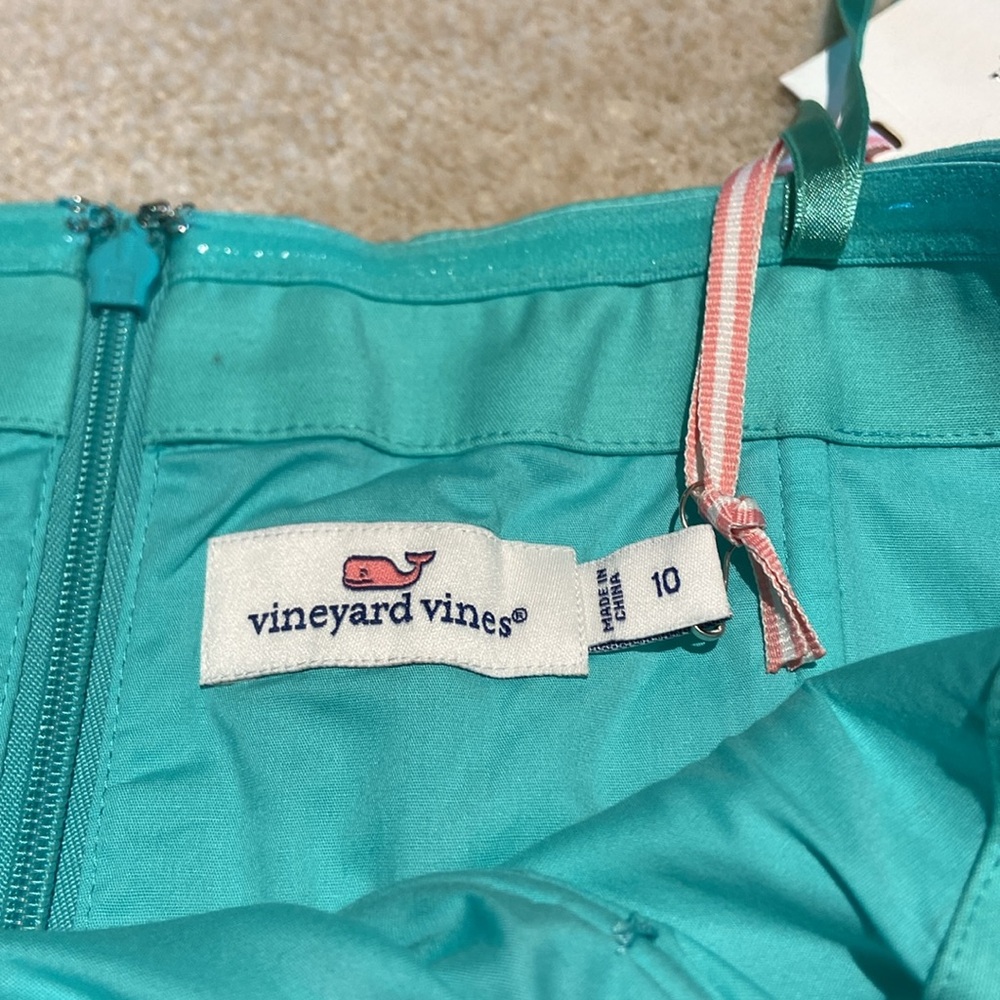 Vineyard Vines NWT Blue Floral Embroidery Strapless Dress - Picture 6 of 12